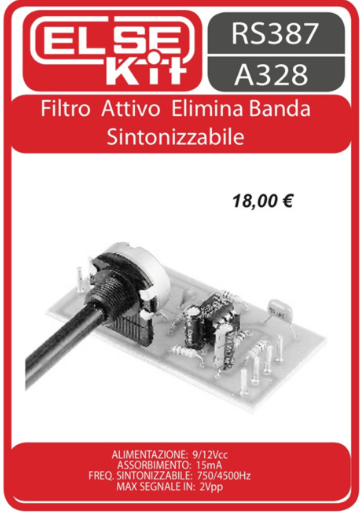 ELSE KIT RS387 Filtro Attivo Elimina Banda Sintonizzabile Kit elettronico