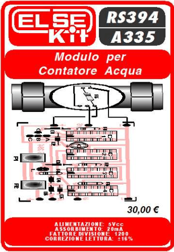 ELSE KIT RS394 Modulo per Contatore Acqua Kit elettronico