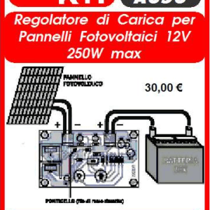 ELSE KIT RS420 Regolatore di Carica per Pannelli Fotovoltaici 12V 250W Kit elettronico