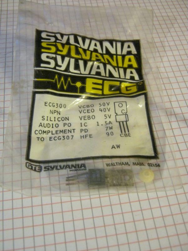 ECG300 Transistor Silicon Si-NPN  50V 1,5A 7W TO-202 case