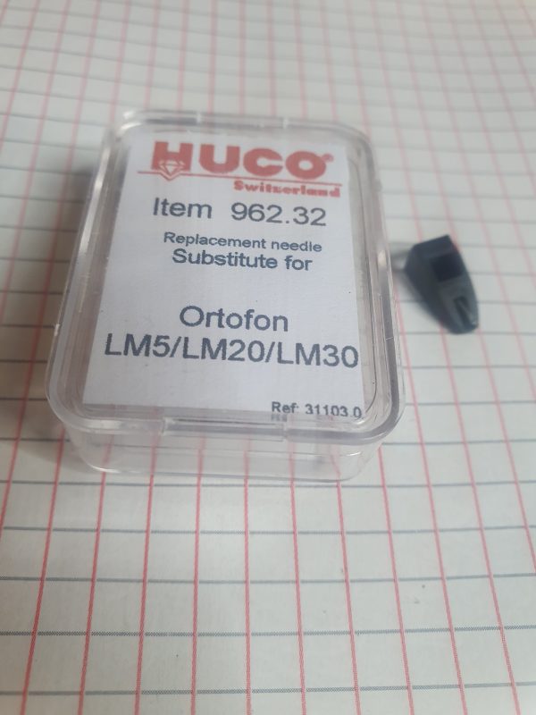 Puntina Giradischi HUCO 962 per Ortofone LM5/LM20/LM30 ( 1,1/2-2,1/2 grams )