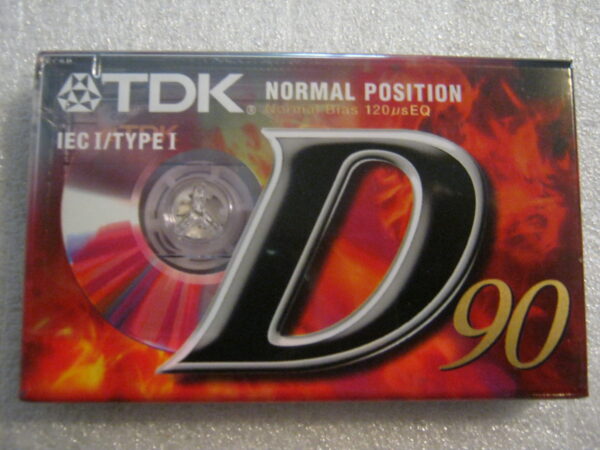 Audio Cassetta TDK D 90 IEC I/TYPE I  Normal Position 90 Minuti