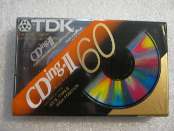 Audio Cassetta TDK CD ING-II 60 IEC II/TYPE II  HIGH Position CHROME 60 Minuti