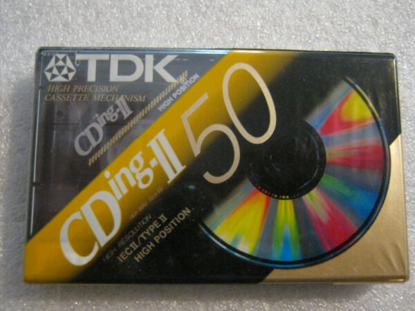 Audio Cassetta TDK CD ING-II 50 IEC II/TYPE II  HIGH Position CHROME 50 Minuti