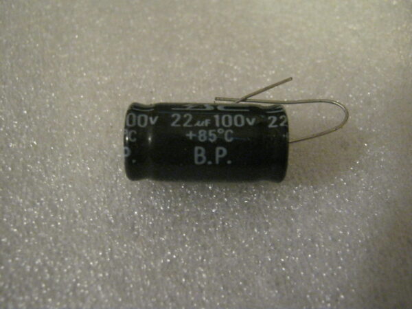 Condensatore Elettrolitico non Polarizzato 22uF 100V Assiale