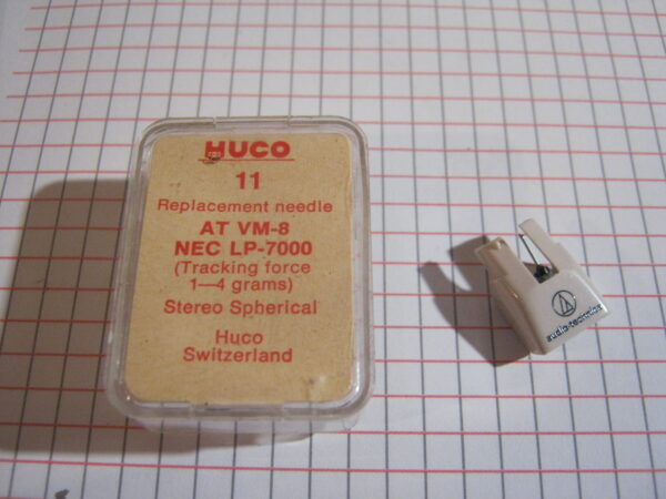 Puntina Giradischi HUCO 11 per AT VM-8 NEC LP-7000 ( 1-4 grams )