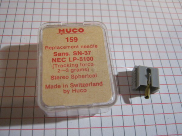 Puntina Giradischi HUCO 159 per Sansui SN-37 NEC LP-5100 ( 2-3 grams )