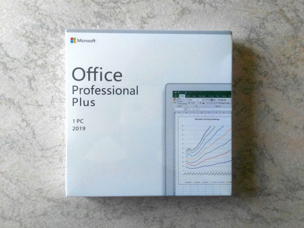Microsoft Office Professional Plus 2019 Retail DVD 32/64 bit con Codice Key COA in Inglese