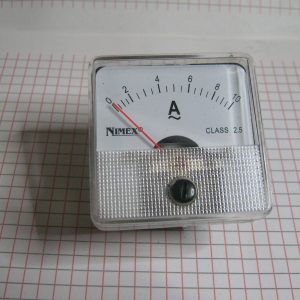 Amperometro Analogico da Pannello 10A C.A. 52X52 Bobina Mobile Classe 2.5