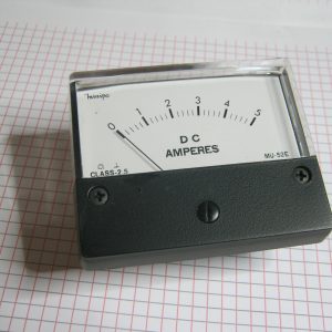 Amperometro Analogico da Pannello 5A C.C. 80X65 Bobina Mobile Classe 2.5