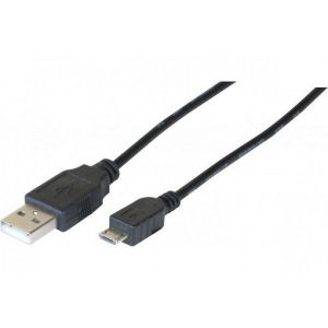 Cavetto USB Tipo A  Maschio – Micro USB Tipo B Maschio 1,80mt Nero