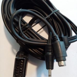 Cavetto SCART Maschio – Jack 3,5 Stereo – Minidin 4 pin S-VHS  1,5mt