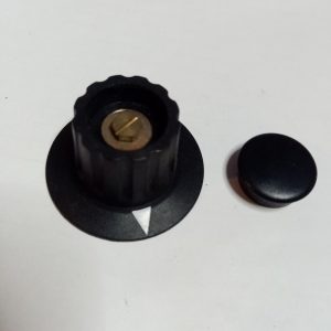 Manopola X Potenziometri Albero 6mm a Mandrino D35mm – H 21mm coperchio nero