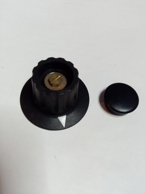 Manopola X Potenziometri Albero 6mm a Mandrino D35mm – H 21mm coperchio nero