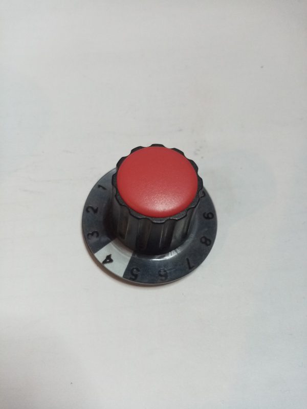 Manopola X Potenziometri Albero 6mm a Mandrino D35mm – H 23mm coperchio rosso