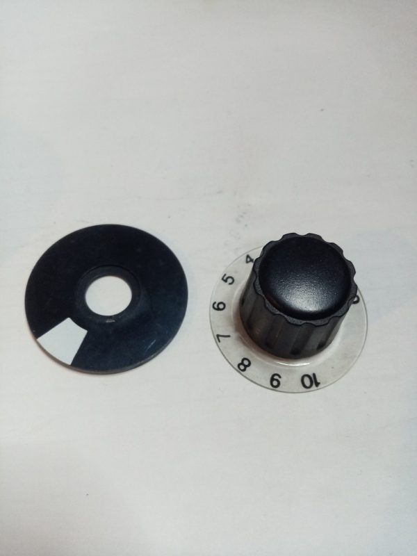 Manopola X Potenziometri Albero 6mm a Mandrino D35mm – H 23mm coperchio nero