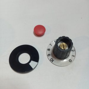 Manopola X Potenziometri Albero 6mm a Mandrino D26mm – H 20mm coperchio rosso