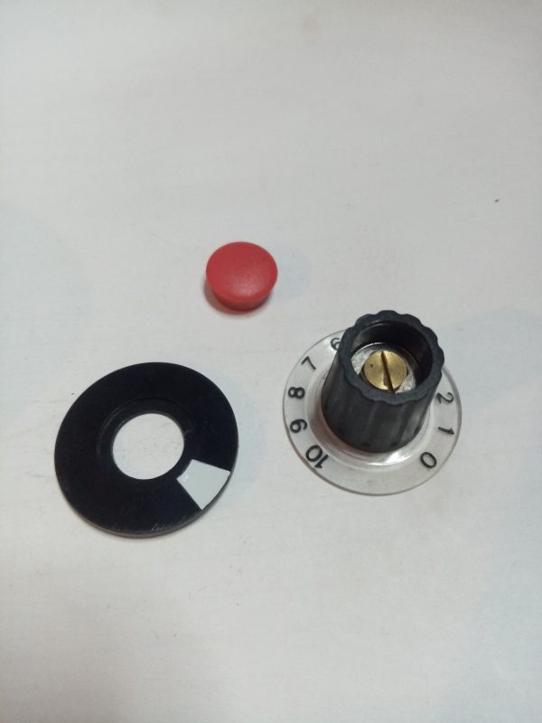 Manopola X Potenziometri Albero 6mm a Mandrino D26mm – H 20mm coperchio rosso