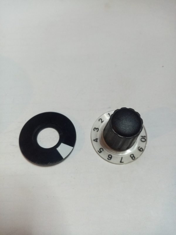 Manopola X Potenziometri Albero 6mm a Mandrino D26mm – H 20mm coperchio nero