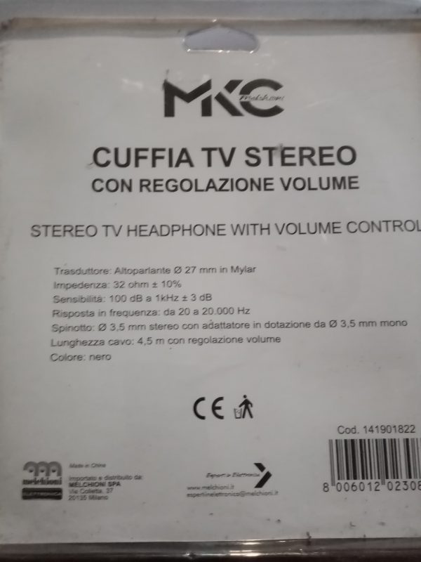 Cuffie a TV Stereo con Regolazione Volume