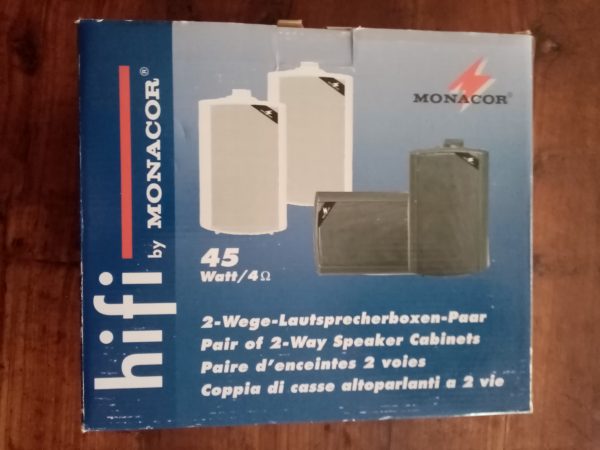 Coppia BOX ESTERNI MKS-34/SW MONACOR 130X192X115 mm 45W 4Ohm