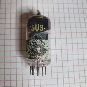 Valvola 5U8 Triodo-Pentodo  ( Haltron ) (Copia) NOS
