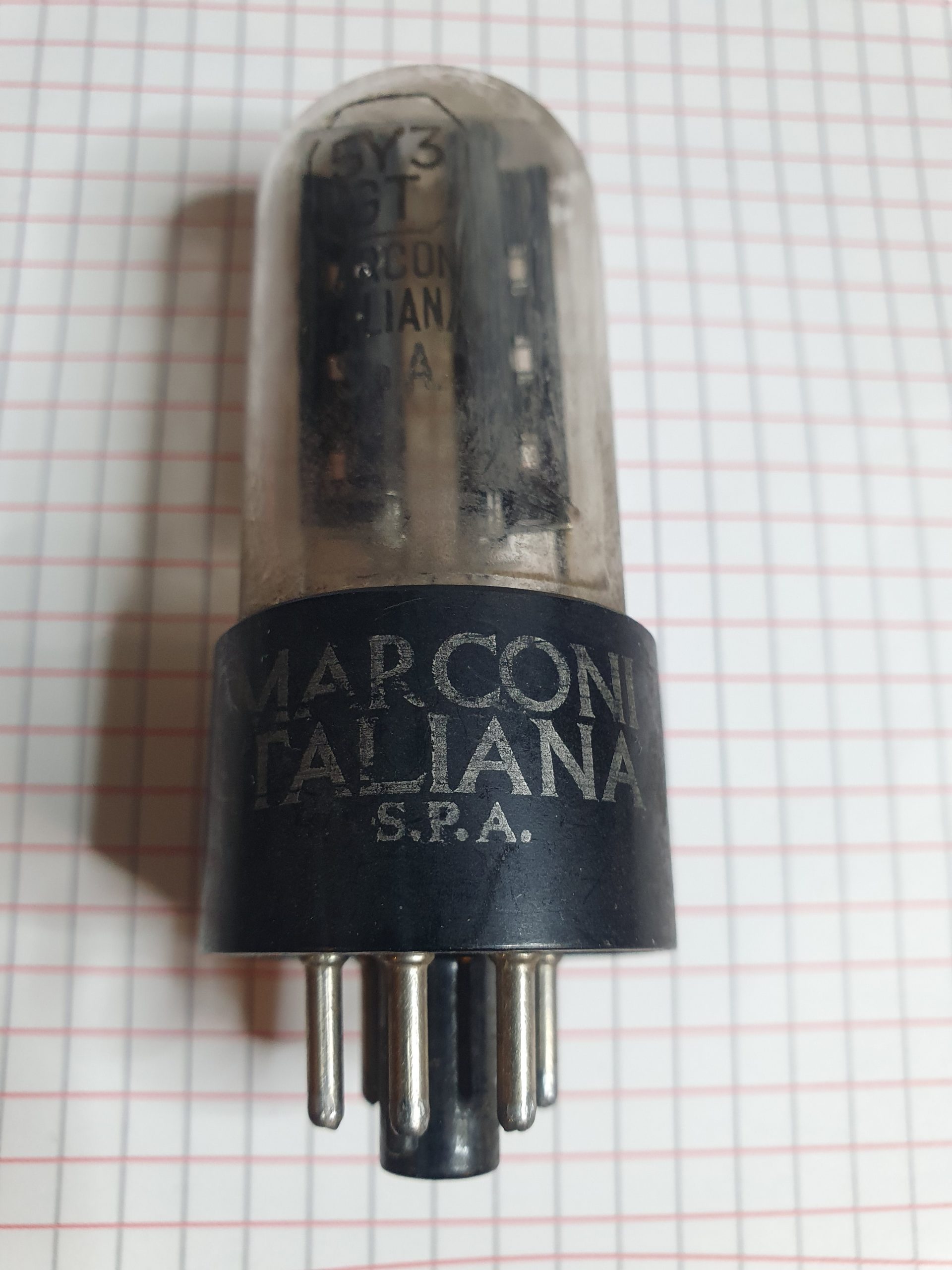 Valvola 5Y3GT Rettificatrice Tube ( Marconi Italiana )
