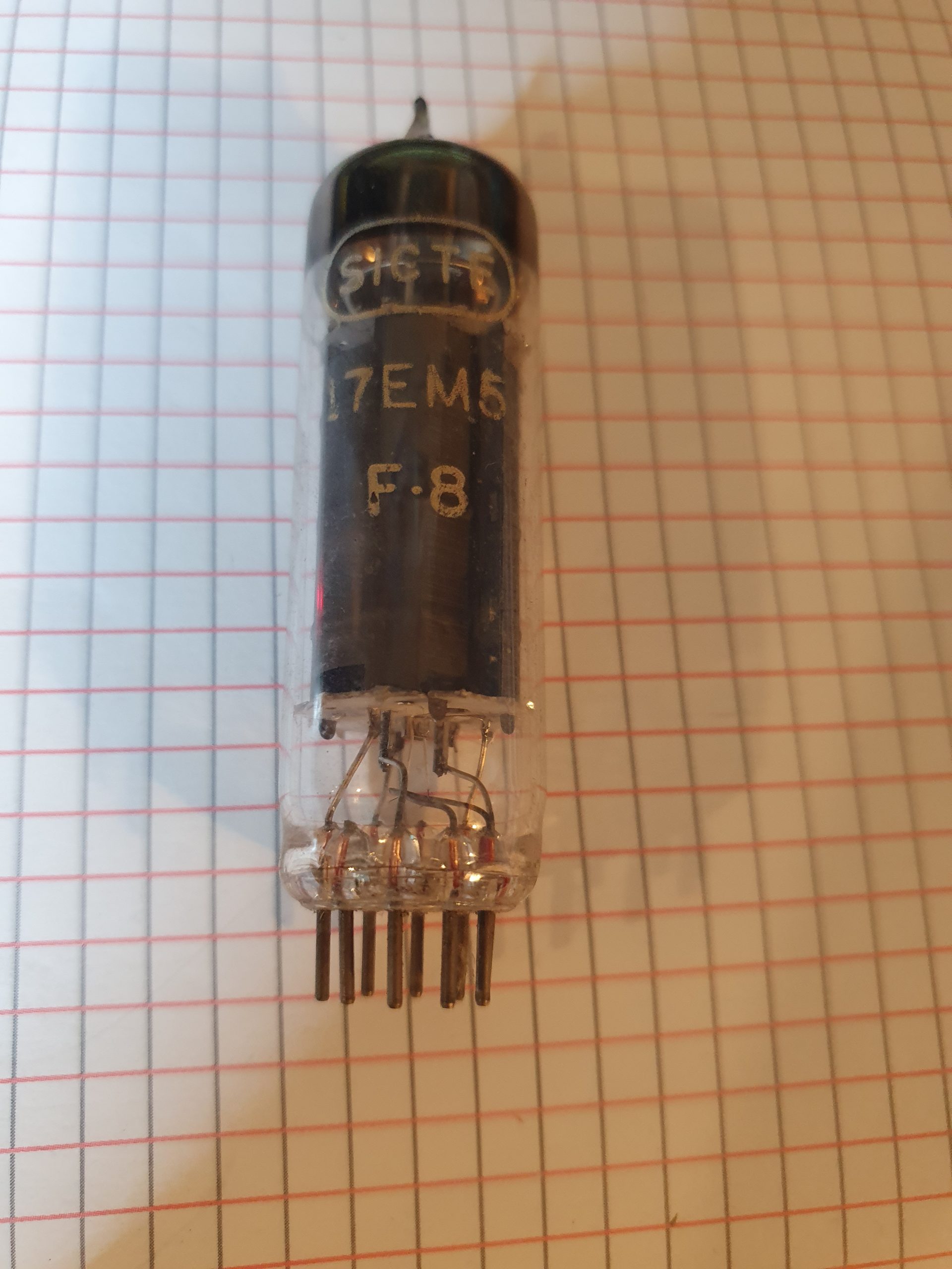 Valvola 17EM5 Tetrodo di Potenza a Fascio ( Sicte )